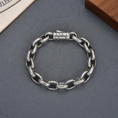 Brass Bracelet, antique silver color plated, vintage & Unisex & different size for choice, Sold By PC