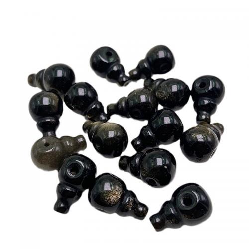 3 Holes Guru Beads Obsidian DIY Sold By PC