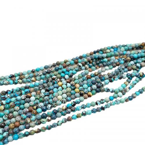 Turkos pärlor, Natural Turquoise, Rund, DIY & olika storlek för val, Säljs av Strand