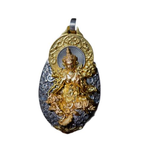 Brass Jewelry Pendants, plated, vintage & DIY, 25x45mm, Sold By PC