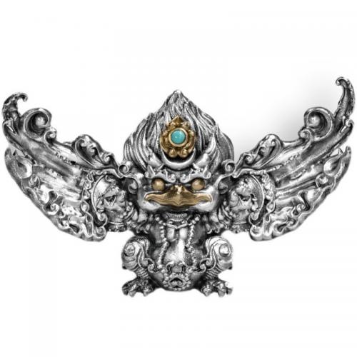 Μενταγιόν Brass Κοσμήματα, Ορείχαλκος, Πουλί, επιχρυσωμένο, Λαϊκό ύφος & για άνδρες και γυναίκες, 60x50mm, Sold Με PC