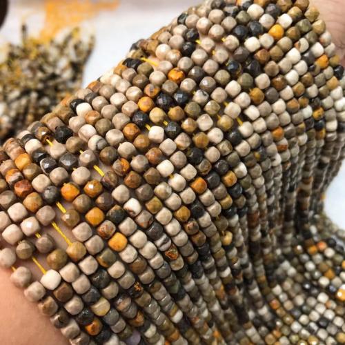 Gemstone Jewelry Beads Natural Stone Square polished DIY & faceted mixed colors Length about 4-4.5mm Sold Per Approx 38 cm Strand