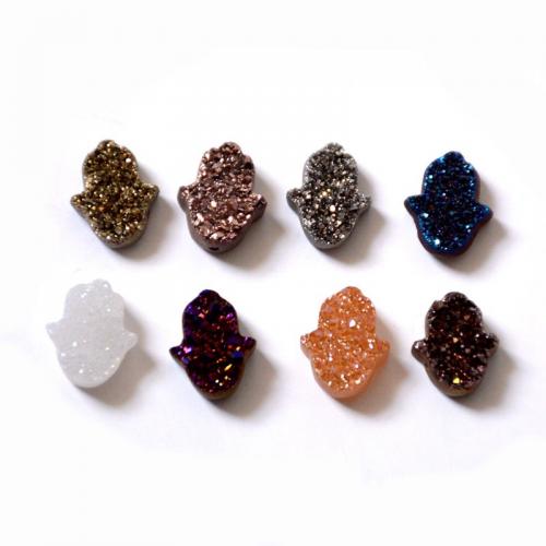 Pendentif en agate de quartz glacé, agate quartz de glace, envoyé au hasard & bijoux de mode & DIY & mélangé, 11.30x13.67x5.23mm, Vendu par PC