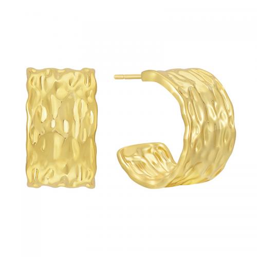 Brass Stud Earring Letter C 18K gold plated fashion jewelry & for woman nickel lead & cadmium free Sold By Pair