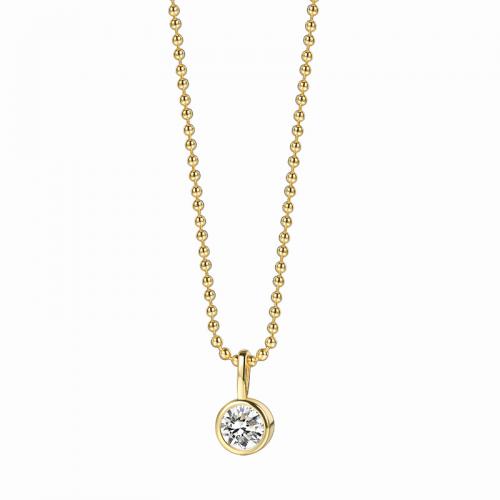 Cubic Zircon Micro Pave Brass Necklace, 18K gold plated, fashion jewelry & micro pave cubic zirconia & for woman, nickel, lead & cadmium free, Length:Approx 45-55 cm, Sold By PC