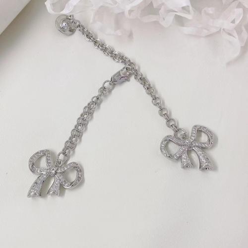 Brass Jewelry Clasps Bowknot DIY & with rhinestone nickel lead & cadmium free Sold By PC