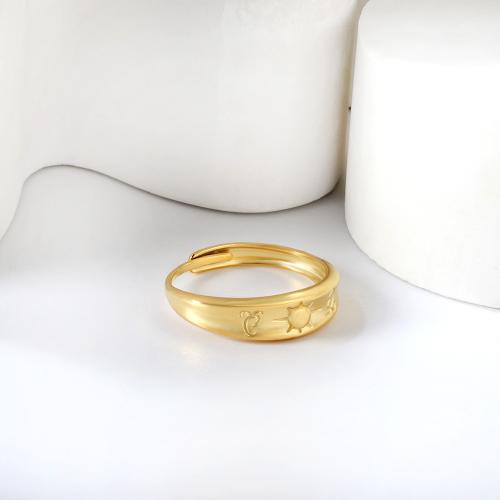 ステンレス鋼の指環, 304ステンレススチール, ゴールドメッキ, ファッションジュエリー & 異なるスタイルを選択 & 女性用, ニッケル、鉛、カドミウムフリー, 売り手 パソコン