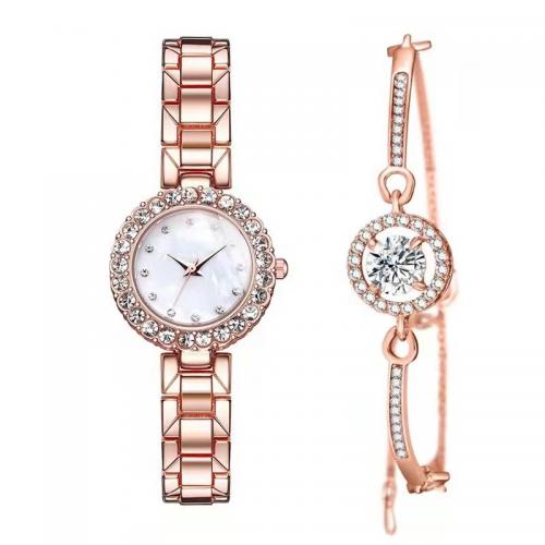 Tibetan Style Watch Bracelet, with Glass, Round, plated, Chinese movement & different styles for choice & for woman & with rhinestone, watch size 230x30mm,bracelet length 180mm, Sold By PC