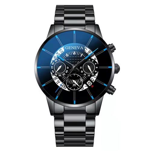 Zinklegierung Armbanduhr, mit PU Leder & Glas, rund, plattiert, chinesische Bewegung & für den Menschen, keine, watch size 230x40mm,bracelet length 180mm, verkauft von setzen