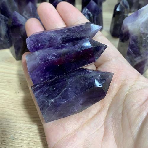 Fashion Decoration, Amethyst, Conical, for home and office, purple, Length about 6-10cm, Sold By KG