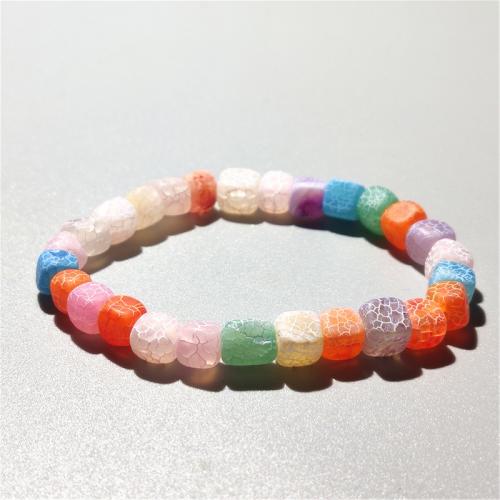 Agate Jewelry Bracelet, Effloresce Agate, fashion jewelry & Unisex, more colors for choice, Length:Approx 18 cm, Sold By PC