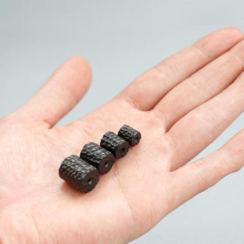 Spacer Beads Jewelry Black Sandalwood Column Carved DIY black Sold By PC