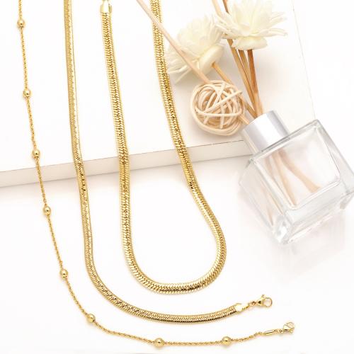 Brass Necklace with 5cm extender chain plated fashion jewelry gold nickel lead & cadmium free Length 43 cm Sold By PC