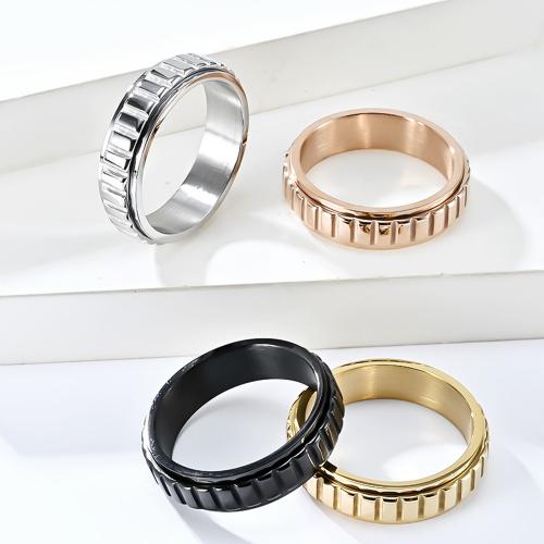 Titan Edelstahl Ringe, Titanstahl, poliert, Modeschmuck & unisex & verschiedene Größen vorhanden, keine, frei von Nickel, Blei & Kadmium, wide:6mm, verkauft von PC