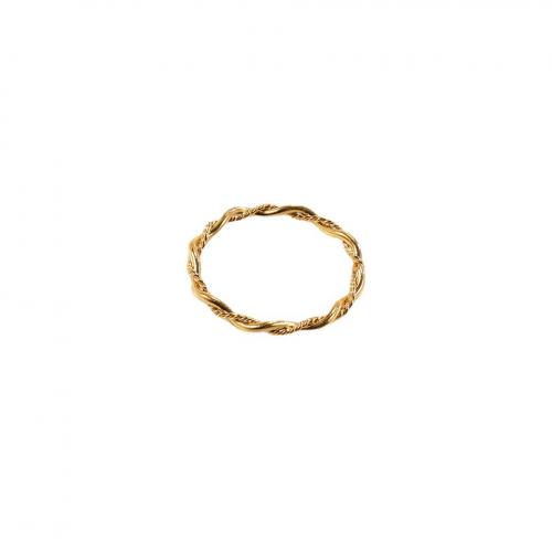 Ring Finger Titantium stali, Pozłacane 18K, biżuteria moda & dla obu płci & różnej wielkości do wyboru, bez zawartości niklu, ołowiu i kadmu, sprzedane przez PC