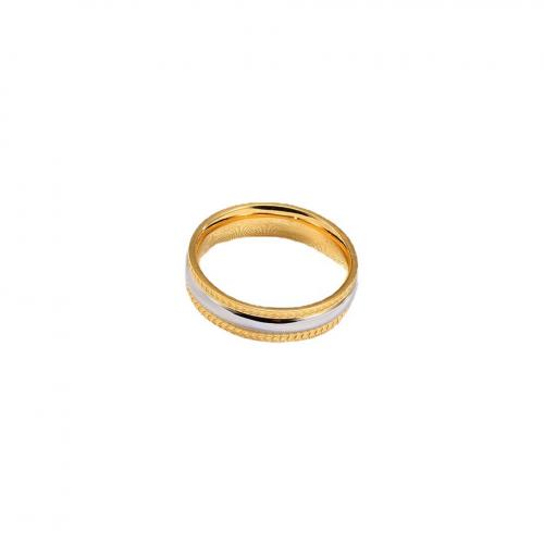 Titanium Steel Finger Ring 18K gold plated fashion jewelry & Unisex nickel lead & cadmium free Sold By PC
