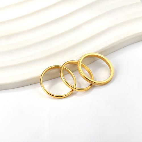 Rhinestone-Edelstahl -Finger-Ring, 304 Edelstahl, goldfarben plattiert, verschiedene Größen vorhanden & verschiedene Stile für Wahl & für Frau & mit Strass, frei von Nickel, Blei & Kadmium, verkauft von PC