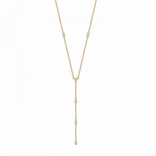 Cubic Zircon Micro Pave Brass Necklace plated micro pave cubic zirconia & for woman golden 45-55CM Sold By PC