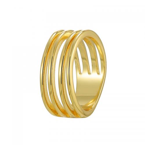 Mässing Finger Ring, plated, olika storlek för val & för kvinna, gyllene, Säljs av PC