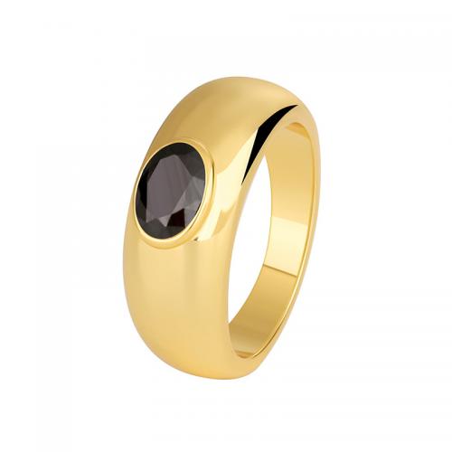 Cúbicos Circonia Micro Pave anillo de latón, metal, chapado, diverso tamaño para la opción & micro arcilla de zirconia cúbica & para mujer, dorado, Vendido por UD