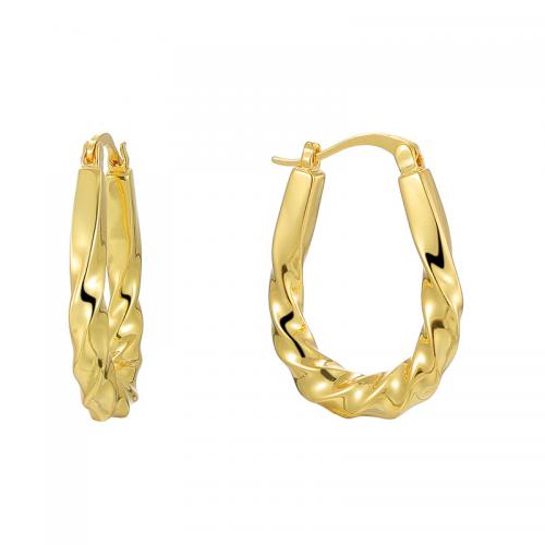 Messing Leverback Ohrring, plattiert, für Frau, goldfarben, verkauft von Paar