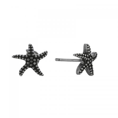 Brass Stud Earring Starfish plated for woman original color Sold By Pair