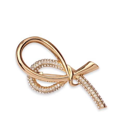 Zinc Alloy Brooches with Rhinestone fashion jewelry & for woman & with rhinestone golden nickel lead & cadmium free Sold By PC