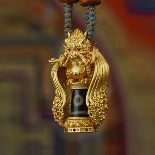 Befestigter Zirkonia Messing Anhänger, mit Tibetan Achat, goldfarben plattiert, Vintage & DIY & verschiedene Stile für Wahl & Micro pave Zirkonia, 50mm, verkauft von PC