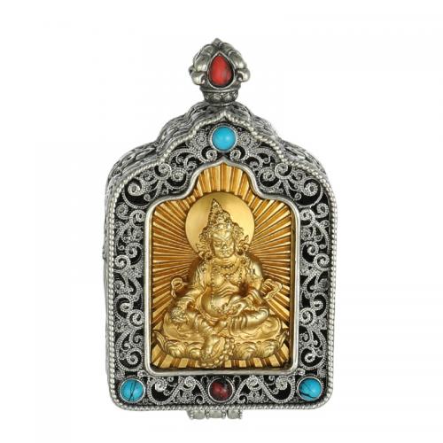 Brass Jewelry Pendants, with turquoise, Character, plated, vintage & DIY & different styles for choice, 30x52mm, Sold By PC