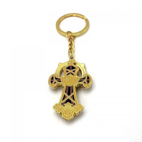 Brass Key Clasp, Cross, plated, vintage & Unisex, key clasp length 30-50mm, Sold By PC