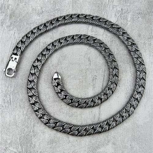 Brass Necklace, antique silver color plated, vintage & Unisex, Length:Approx 23.6 Inch, Sold By PC
