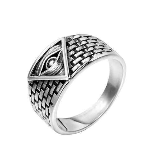 Titanium Steel Finger Ring vintage & fashion jewelry & Unisex original color 10mm Sold By PC