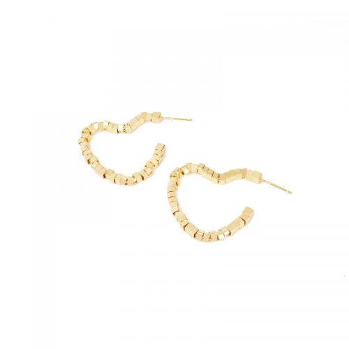 Messing oorbelknoppen, Hart, gold plated, mode sieraden & voor vrouw, nikkel, lood en cadmium vrij, 40x30mm, Verkocht door pair