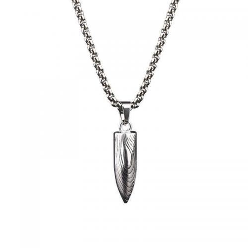 Titanium Steel Necklace, Bullet, fashion jewelry & different length for choice & for man, Sold By PC