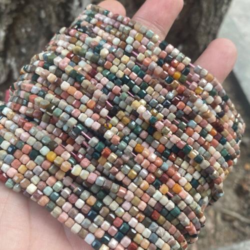 Perles agates, DIY, couleurs mélangées, 3.50x3.50mm, Environ 105PC/brin, Vendu par Environ 39 cm brin
