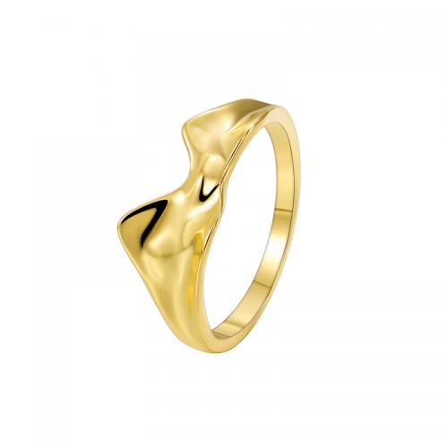 Mässing Finger Ring, plated, olika storlek för val & för kvinna, gyllene, Säljs av PC