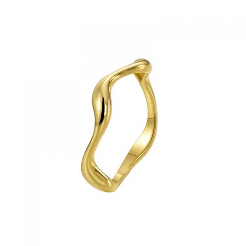 Brass δάχτυλο του δακτυλίου, Ορείχαλκος, επιχρυσωμένο, διαφορετικό μέγεθος για την επιλογή & για τη γυναίκα, χρυσαφένιος, Sold Με PC