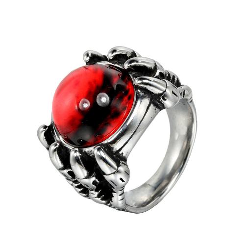 Titantium Steel δάχτυλο του δακτυλίου, Titanium Steel, με Ρητίνη, κοσμήματα μόδας & διαφορετικό μέγεθος για την επιλογή & για τον άνθρωπο, περισσότερα χρώματα για την επιλογή, Sold Με PC