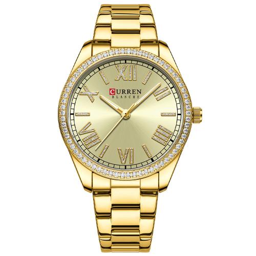 Women Wrist Watch Glass with 201 Stainless Steel Life water resistant & fashion jewelry & japanese movement & for woman & with rhinestone Length Approx 23 cm Sold By PC