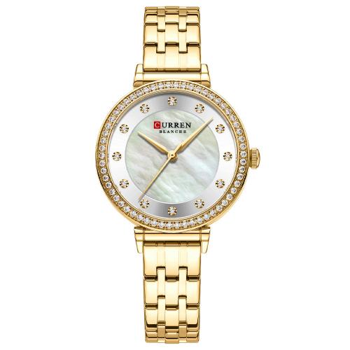 Women Wrist Watch Glass with 201 Stainless Steel Life water resistant & fashion jewelry & japanese movement & for woman & with rhinestone Length Approx 23 cm Sold By PC