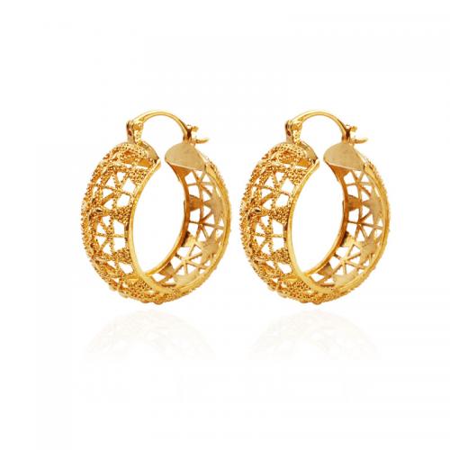 Brass Leverback Earring, gold color plated, fashion jewelry & for woman & hollow, nickel, lead & cadmium free, 34x37mm, Sold By Pair