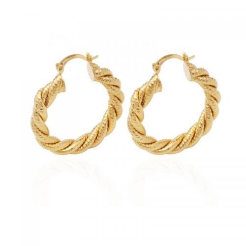 Messing Spring hoop oorbellen, gold plated, mode sieraden & voor vrouw, nikkel, lood en cadmium vrij, 30x35mm, Verkocht door pair