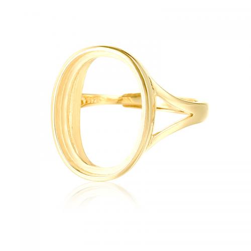 925 Sterling Silver Bezel Ring Base 18K gold plated DIY nickel lead & cadmium free Sold By PC