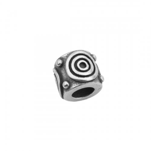 Edelstahl-Perlen mit großem Loch, 304 Edelstahl, poliert, DIY, 9x10.50mm, Bohrung:ca. 5.5mm, verkauft von PC