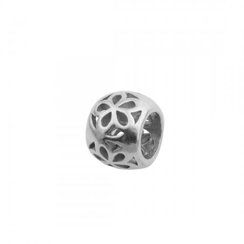 Edelstahl-Perlen mit großem Loch, 304 Edelstahl, poliert, DIY & hohl, 9.50x12.50mm, Bohrung:ca. 7.5mm, verkauft von PC