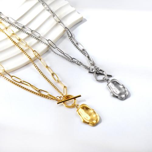 Stainless Steel Sweater Chain Necklace 304 Stainless Steel Vacuum Ion Plating fashion jewelry & for woman Sold By Strand