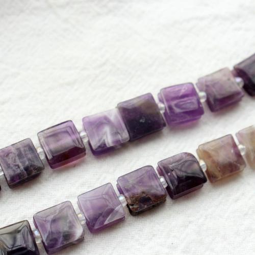Gemstone Jewelry Beads, Natural Stone, Square, polished, DIY & different materials for choice, more colors for choice, 10.50mm, Approx 32PCs/Strand, Sold Per Approx 39 cm Strand