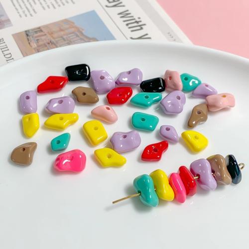 Acrylic Jewelry Beads, irregular, DIY, mixed colors, 12x10x6mm, Hole:Approx 2mm, 20PCs/Bag, Sold By Bag