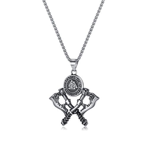 Nehrđajućeg čelika, nakit ogrlice, 304 nehrđajućeg čelika, uglađen, modni nakit & za žene, izvorna boja, nikal, olovo i kadmij besplatno, Pendant:55x50mm, Prodano By PC