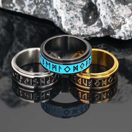 Ring Finger Titantium stali, Powlekane, biżuteria moda & różnej wielkości do wyboru & dla człowieka, dostępnych więcej kolorów, bez zawartości niklu, ołowiu i kadmu, wide:7mm, sprzedane przez PC